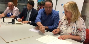 Foto firma La Caixa Fuente. Twitter La Arandina